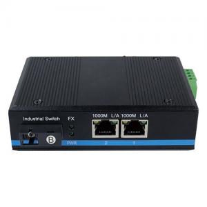 1000M Industrial Ethernet Switch 1xFiber 2RJ45