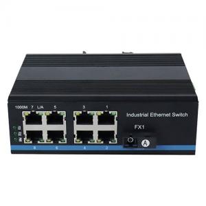 1000M Industrial Ethernet Switch 1xFiber 8RJ45