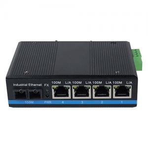 100M Industrial Ethernet Switch 1xFiber 4xRJ45