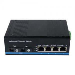 100M Industrial Ethernet Switch 2xFiber 4xRJ45