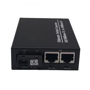 100Mb Media Converter 1xFiber 2xRJ45
