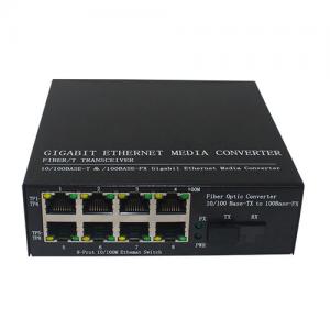 100Mb Media Converter 1xFiber 8xRJ45