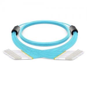 12 Strand LC UPC to LC UPC OM3/OM4 Multimode Armored Breakout Patch Cable