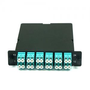 24 Fibers,1xMTP-24 or 2xMTP-12 to 24F LC OM3 MM Module Cassette