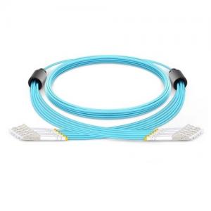 6 Strand LC UPC to LC UPC OM3/OM4 Multimode Armored Breakout Patch Cable