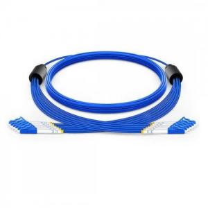 6 Strand LC UPC to LC UPC OS2 Singlemode Armored Breakout Patch Cable