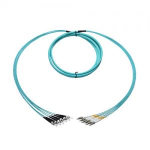 6F LC UPC to ST UPC OM3/OM4 MM 2.0mm Breakout Patch Cable
