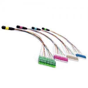 Customized MTP/MPO with Flat Ribbon Boot 0.9mm Fanout Cables
