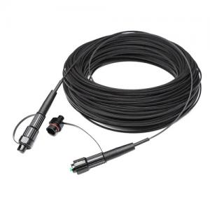 IP67 Huawei Mini SC Flat Drop Patch Cable Black Jacket