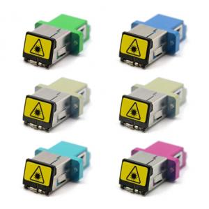 LC Duplex Metal Shuttered Avoid Laser Adapter with Flange 