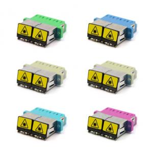 LC Quad Metal Shuttered Avoid Laser Adapter with Flange