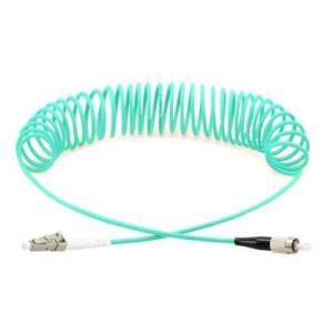LC to FC OM3/OM4 Multimode Curl Patch Cord 
