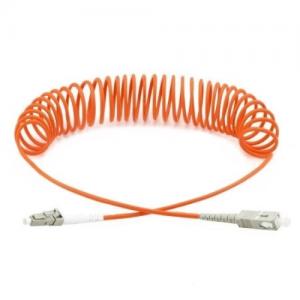 LC to SC OM1/OM2 Multimode Curl Patch Cord 