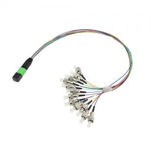 MTP/MPO with Flat Ribbon Boot to FC UPC OS2 SM 0.9mm Fanout Cable