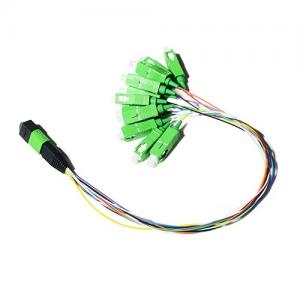 MTP/MPO with Flat Ribbon Boot to SC APC OS2 SM 0.9mm Fanout Cable