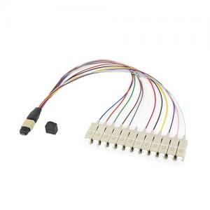 MTP/MPO with Flat Ribbon Boot to SC UPC OM1/OM2 MM 0.9mm Fanout Cable