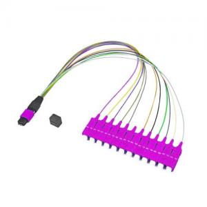 MTP/MPO with Flat Ribbon Boot to SC UPC OM4 MM 0.9mm Fanout Cable