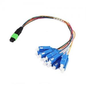 MTP/MPO with Flat Ribbon Boot to SC UPC OS2 SM 0.9mm Fanout Cable