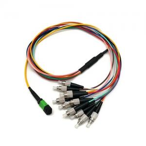 MTP/MPO with Mini Boot to FC UPC OS2 SM 0.9mm Fanout Cable