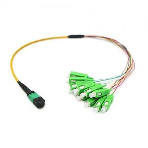 MTP/MPO with Mini Boot to SC APC OS2 SM 0.9mm Fanout Cable