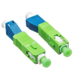 SC APC Male to LC UPC Female Singlemode Hybrid Adapter