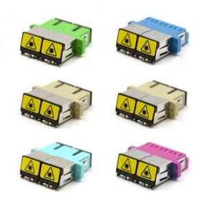 SC Duplex Metal Shuttered Avoid Laser Adapter with Flange