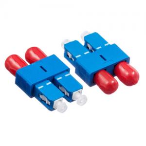 SC UPC Male to ST UPC Female SM Duplex Hybrid Adapter