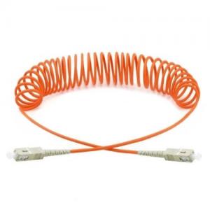 SC to SC OM1/OM2 Multimode Curl Patch Cord 