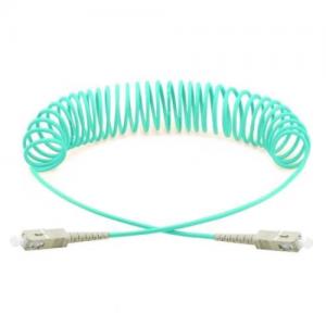 SC to SC OM3/OM4 Multimode Curl Patch Cord 