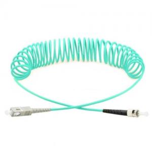 SC to ST OM3/OM4 Multimode Curl Patch Cord 
