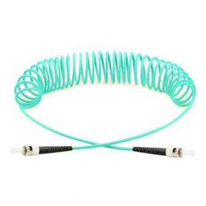 ST to ST OM3/OM4 Multimode Curl Patch Cord 